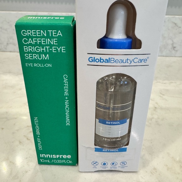 💚Green Tea Caffeine Bright-Eye Serum & Retinol Facial Serum Set💚 Global Beauty - Picture 1 of 7